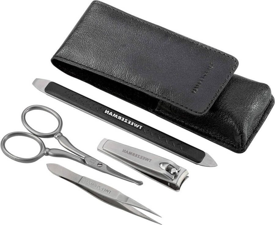 Manicure set Manicureset Verzorging & manicureset roestvrijstaal zwart herenverzorging trimmen inkorten