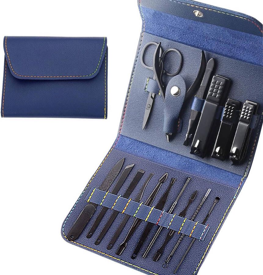 Manicure Set Professionele Nagelknipper Set 16 Stks Manicure Nail Care Kit Gereedschap Reizen Roestvrij Staal Pedicure Care Sets Voor Mannen Vrouwen