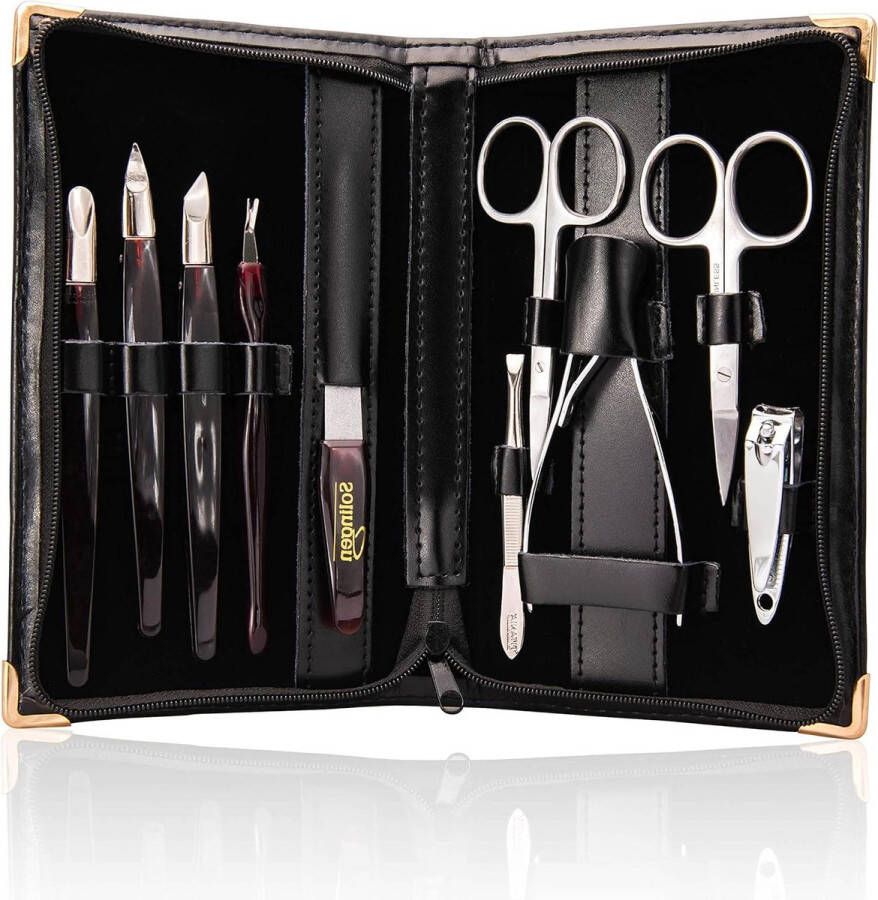 Manicureset 10-delige ijdelheid manicure pedicure set Duitsland Premium stalen teennagel vingernagel trimmer nagelriemsnijder pincet nauwkeurige teennagel vingernagel verzorging