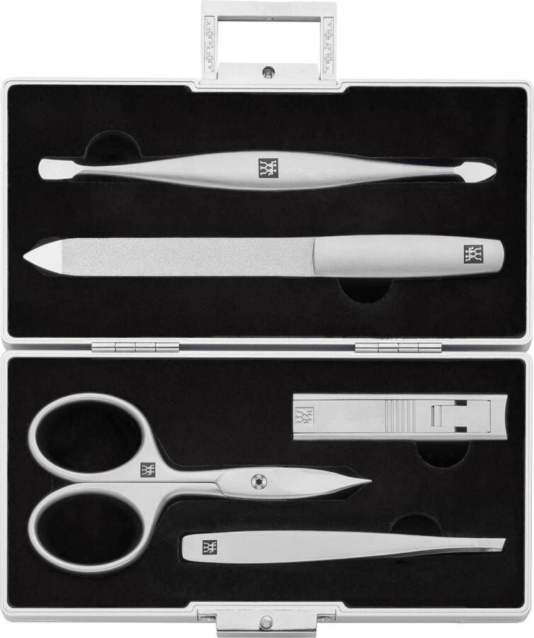 Manicureset 5-Delige Set Stevige Aluminium Behuizing Zwart ZWILLING Twinox