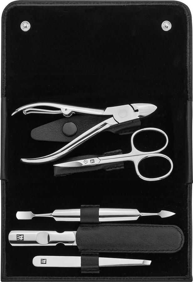 Manicureset Classic Inox Etui Rundleer Zwart Zwilling 97437-004-0 9 x 4 x 3 cm 5 Stuks