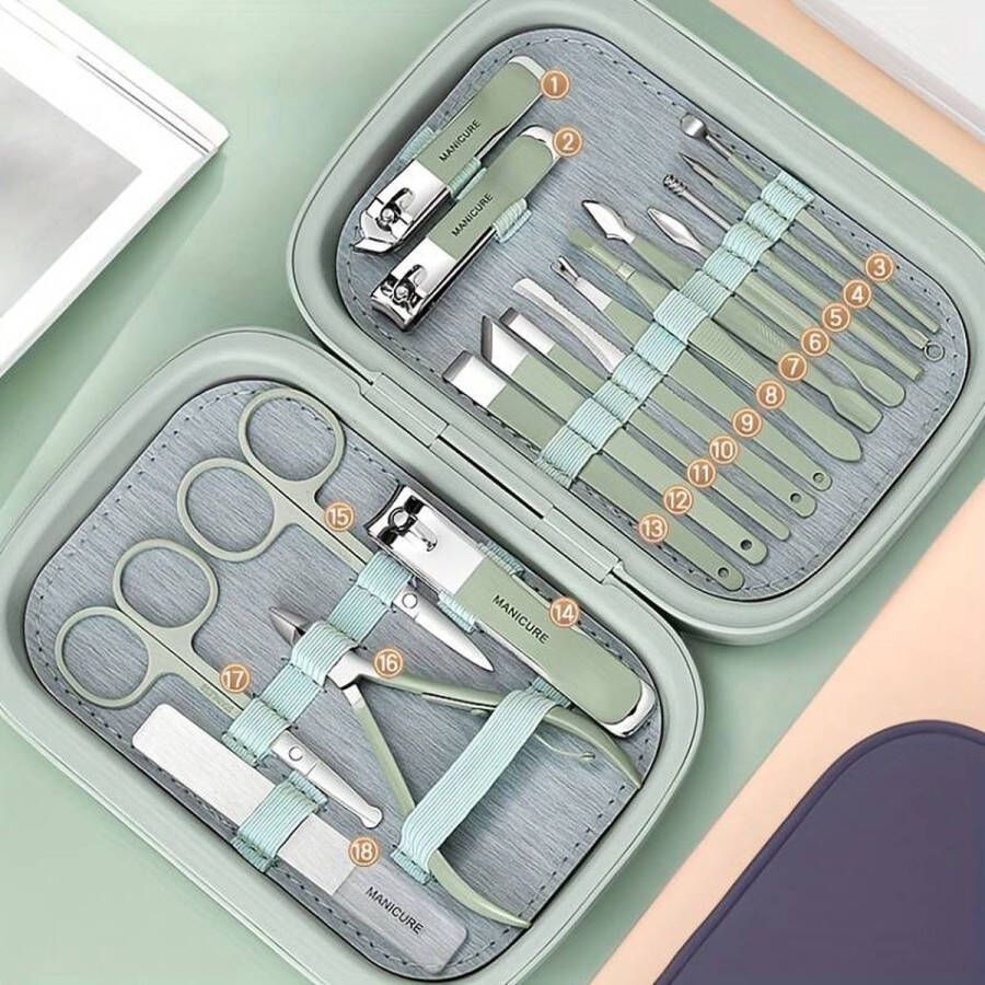 Manicureset & Pedicureset 18-Delig Complete Verzorgingsset