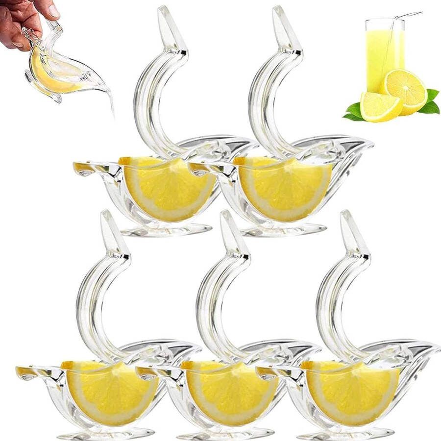 Manual Lemon Juicer Hand Juicer Fish Bird-shaped Lemon Slice Perse for Home Kitchen Cooking Pack of 10
