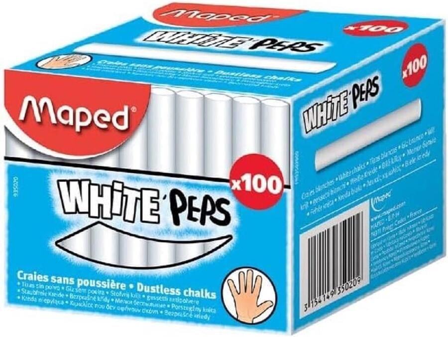 Maped 935020 krijt wit 100 stuks