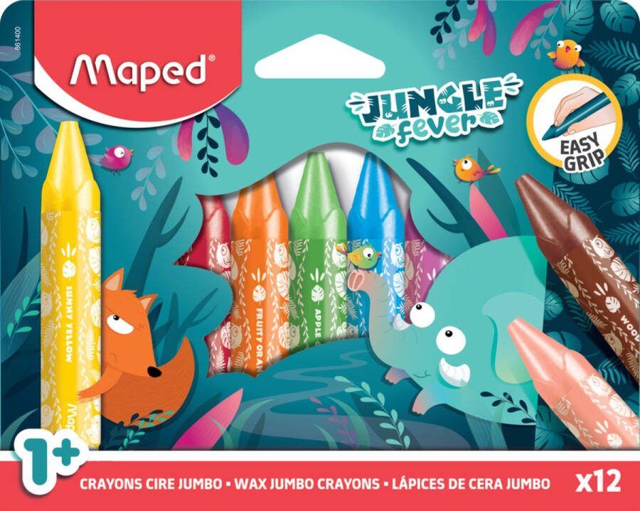Maped jungle fever 12 waskrijtjes