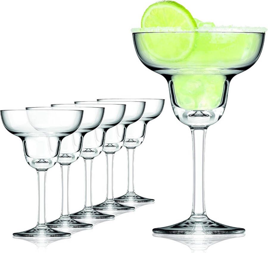 Margarita glazen set van 6 270 ml hoogwaardig Margarita glas cocktailglazen set ook ideaal als ijsbeker glas