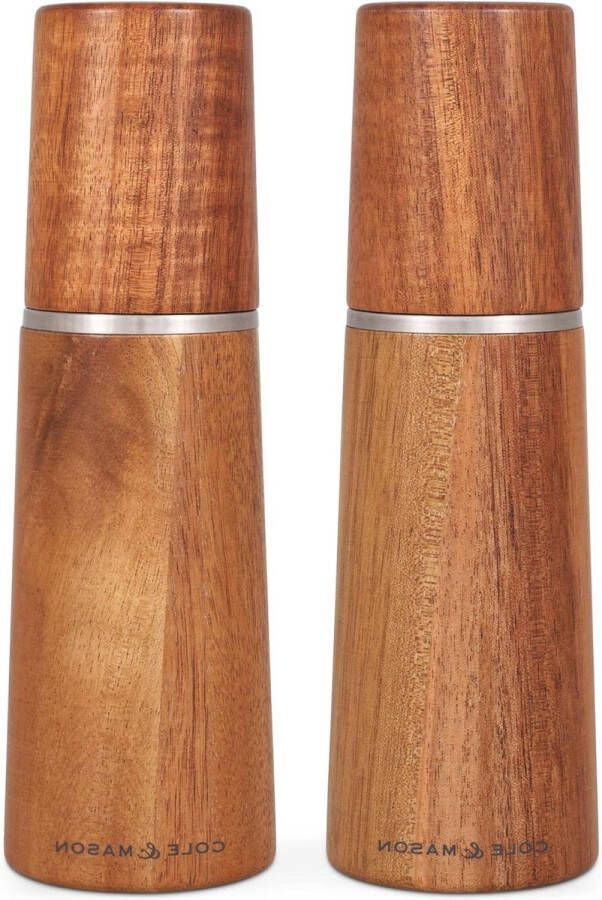 Marlow Zoutmolen en Pepermolen Set Instelbare Maling 185mm Acacia Levenslange Garantie