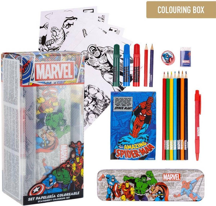Marvel Avengers Tekenset Tekendoos Tekenen 25 pieces