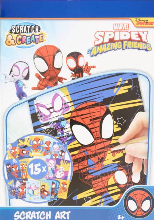 Marvel krasboek Spidey 15 kraskaasten met pen spiderman kleurboek Spiderman speelgoed Knutselen meisjes Knutselen jongens Knutselen voor kinderen