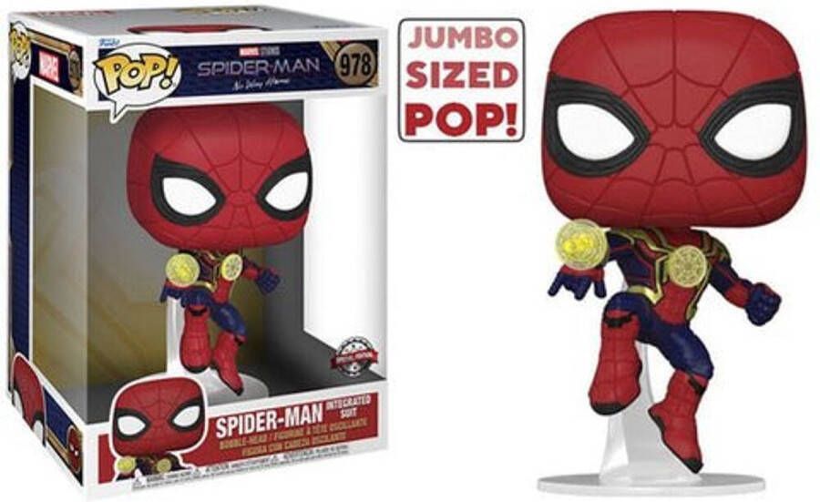 Marvel Spider Man POP N° 978 Spider-Man Integrated Suit Super Size 10 Inch No Way Home Exclusive