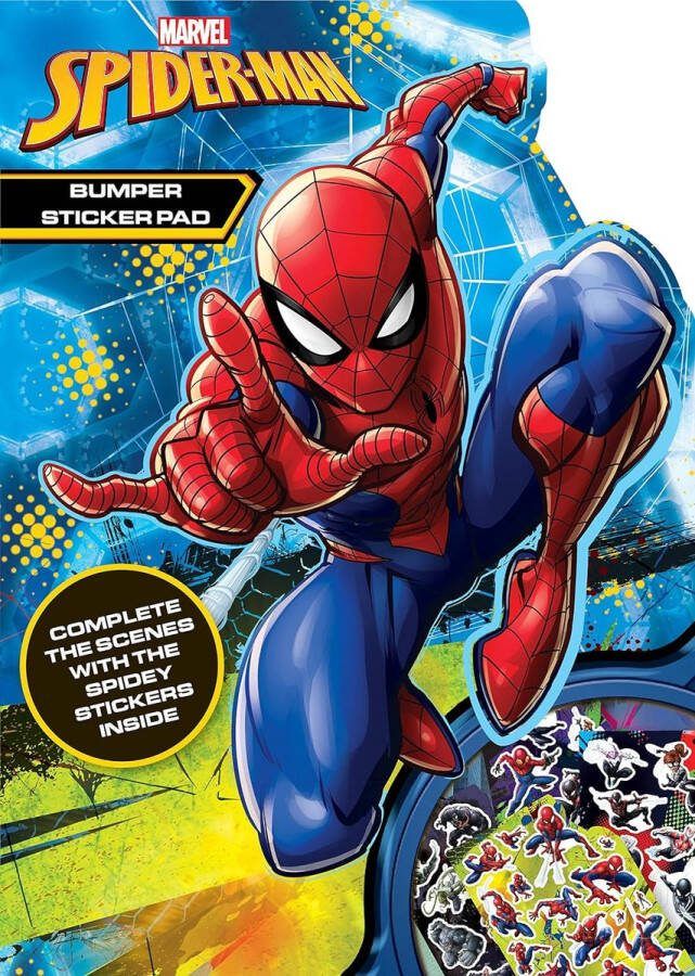 Marvel Spiderman Sticker pad stickerboek 3 pagina's met stickers 5 scene pagina's