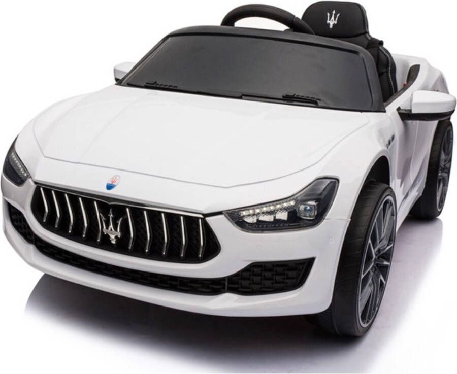 Maserati Ghibli 12v elektrische kinderauto rubberen banden leder zitje.| Met Afstandsbediening | Gratis verzending