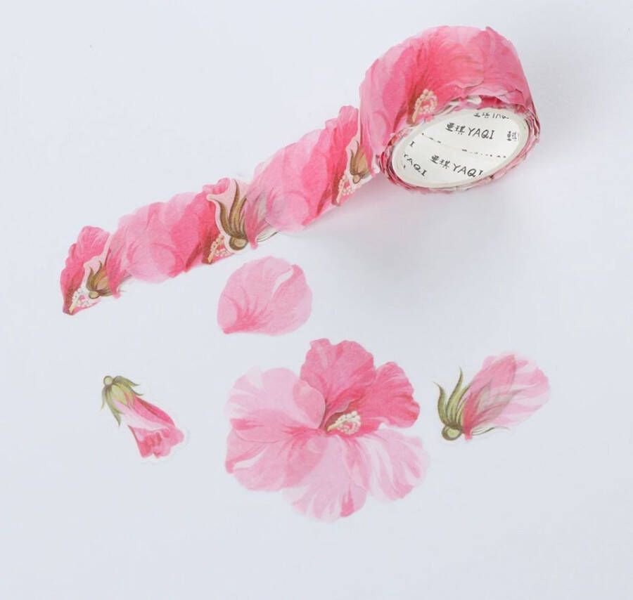 Masking tape Bloemblaadjes roze stickers decoratie washi papier tape 200 stuks