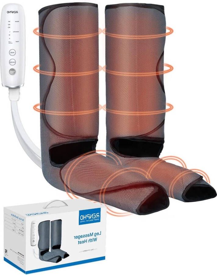 Massage Apparaat Been met Warmte Voet- en Kuitcompressiemassage voor Ontspanning 3 Standen 3 Intensiteiten 2 Warmtezones
