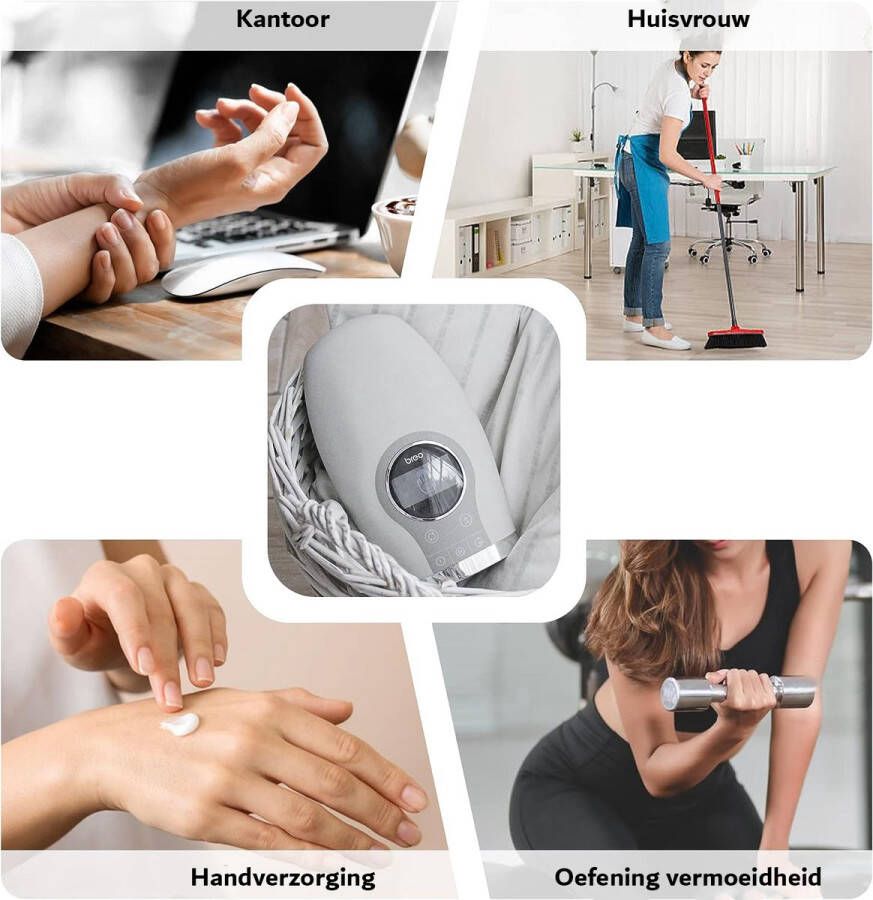 Massage Apparaat Handmassage Apparaat Ontspanning en Schoonheid van Hand & Vingers Compatibel met Mobiele App Voor Thuisgebruik Kantoorgebruik Vrije Tijd Gebruik Verlicht Vermoeidheid Spierpijn Ontspanning voor Handen en Vingers