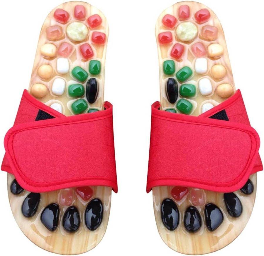 Massage Apparaat Ontlasting voor Boogmassage Verzorging Acupunctuur Jade Maat Heren Dames Voeten Gezondheid Acupunctuurpunten Voetreflexzonesschoenen Acupressuur Sandalen