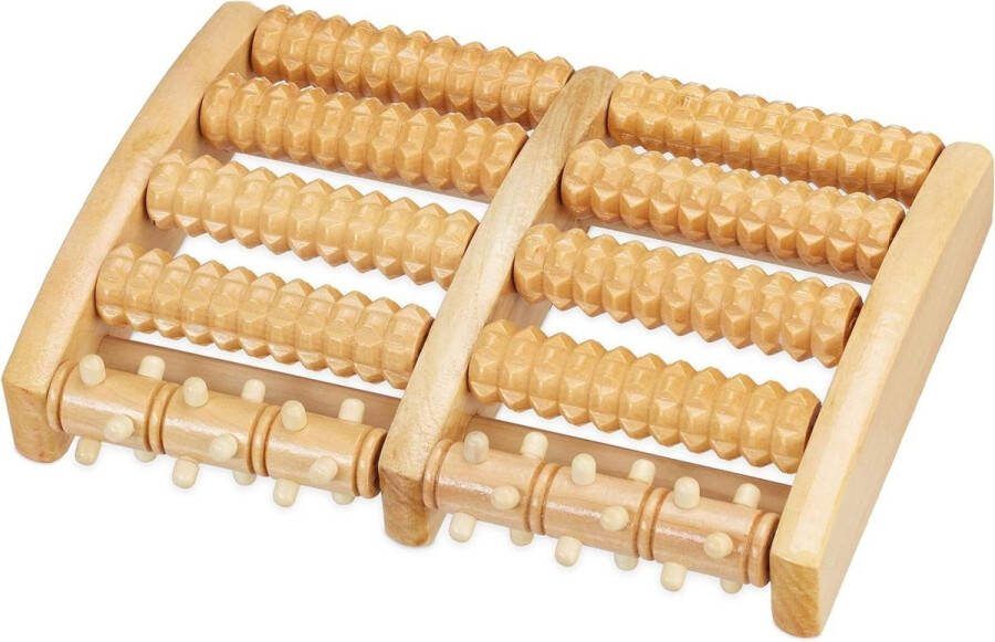 Massage Apparaat Voetmassage Roller Hout 10 Rollen Noppen Massage Roller Voeten Ontspanning Natuurlijke Therapie