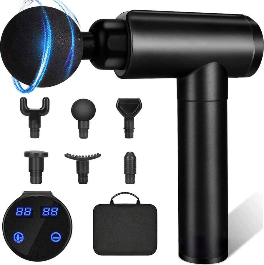 Massage Gun 6 Snelheden Massage Pistool 4 Koppen Elektrische Handmassage