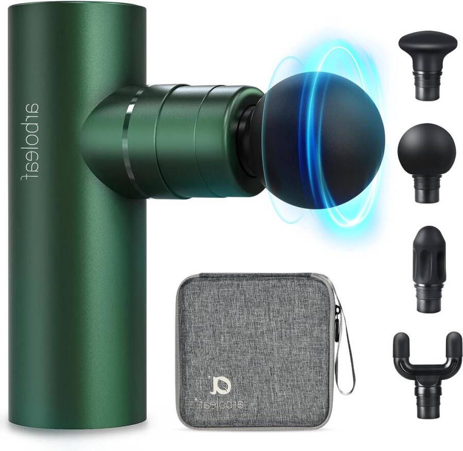 Massage gun Mini diep weefsel met koffer 4 siliconen hoofden 3200 tpm spiermassagepistool draagbaar pijnverlichting thuis kantoor workout spierontspanning massage gun