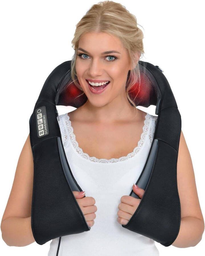 Massage gun Nekmassageapparaat met 7 jaar garantie Shiatsu massage voor nek rug en schouder Warmte en vibratie Diepe 4D Knedende Massager tegen spierpijn massage gun