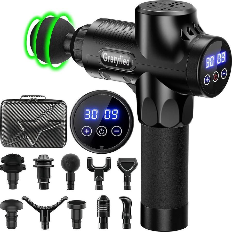 Massage Gun Professioneel Massage Apparaat Mini Massage Pistool Inclusief 10 Opzetstukken