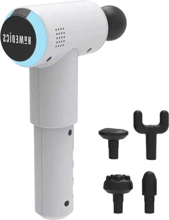Massage gun Professionele Elektrisch Pulserende Diepweefsel Massage voor Vastzittende Spieren 5 Massagekoppen Draadloos Oplaadbaar Spiermassagepistool Wit massage gun