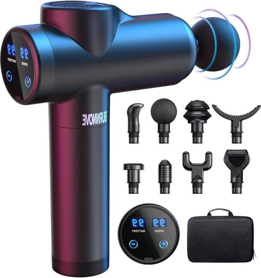 Massage Pistool Diepe Spiermassage Draagbaar Stil Elektrisch Apparaat 99 Snelheid 2550 Mah Led Display Touchscreen Usb C Oplaadbaar