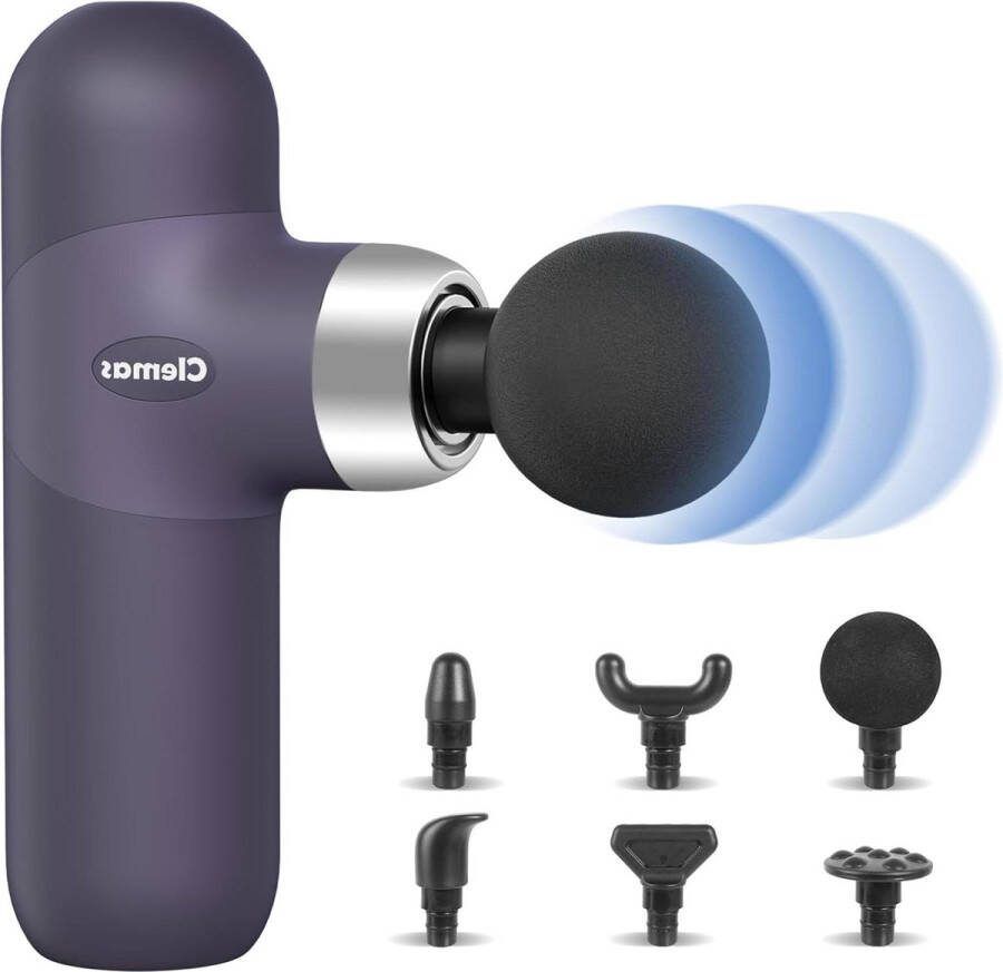 Massage Pistool Draagbaar Handheld Percussie Massager voor Diepe Weefsel Spierverlichting Compact Lichtgewicht Ontwerp Krachtige Motor Lange Batterijduur Inclusief 6 Massagekoppen 4
