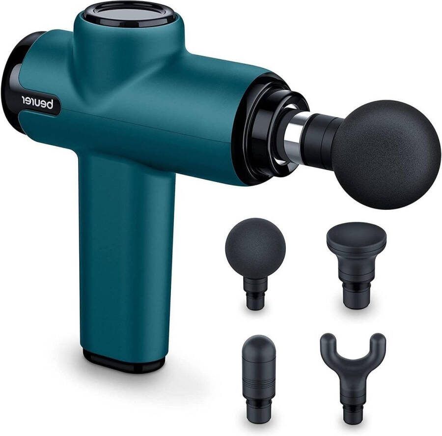 Massage Pistool Handig Massagepistool Met 4 Opzetstukken Krachtige Triggerpointmassage Losmaken Van Spanningen Compact Spiermassage Met 5 Intensiteitsniveaus & Oplaadbare Batterij