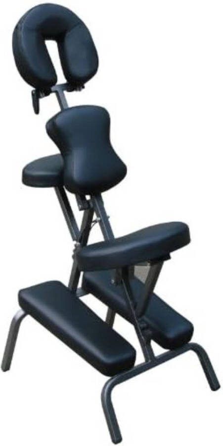 Massage stoel Massage stoel inklapbaar Massagestoel inklapbaar Massagestoel draagbaar of massage tatoeage schoonheidsspecialisten 49 x 60 x 110 cm Zwart