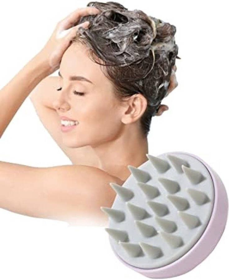 Massageborstel voor de hoofdhuid shampoo siliconen haarborstel