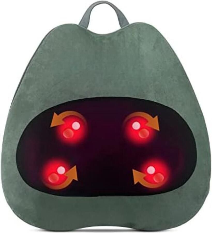 Massagekussen draadloos Massage kussen Massagekussen nek en rug Massagekussen nek 35 x 15 x 25 cm Groen