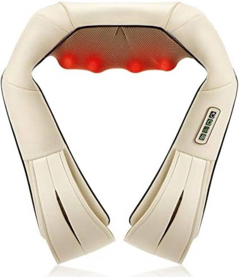 Massagekussen draadloos Massage kussen Massagekussen nek en rug Massagekussen nek 38 1L x 20 3W x 17 8H cm Beige