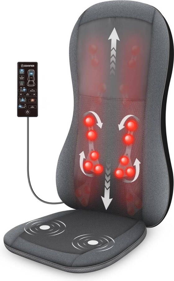 Massagekussen Massagestoel met 10 Massageknopen Rugmassagestoelkussen Trilmassagestoelkussen Massage Mat