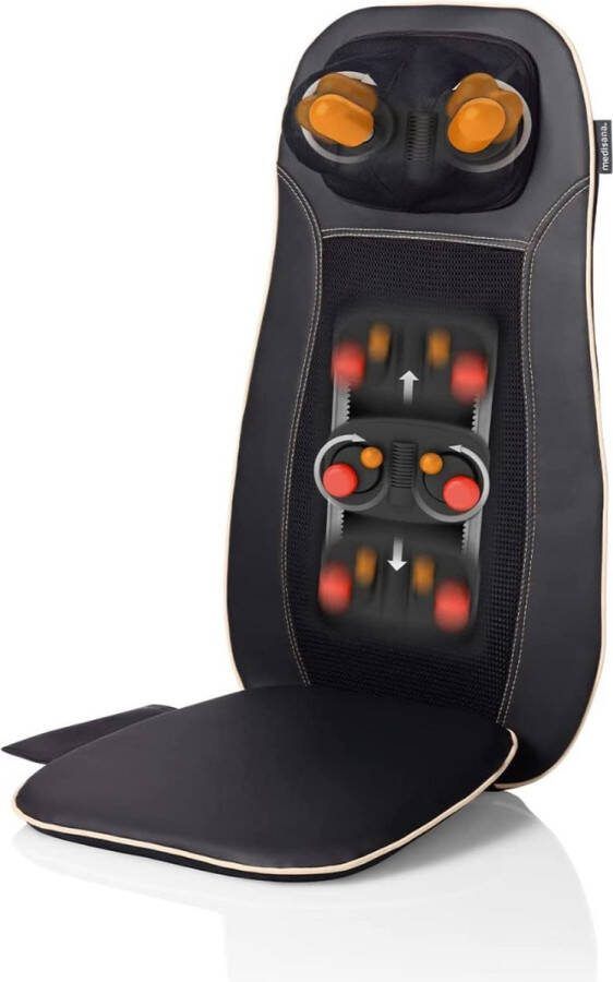 Massagekussen voor Rug en Nek Massagezitkussen met Puntmassage Nekmassage Warmtefunctie 3 Intensiteiten Roodlichtfunctie Afstandsbediening