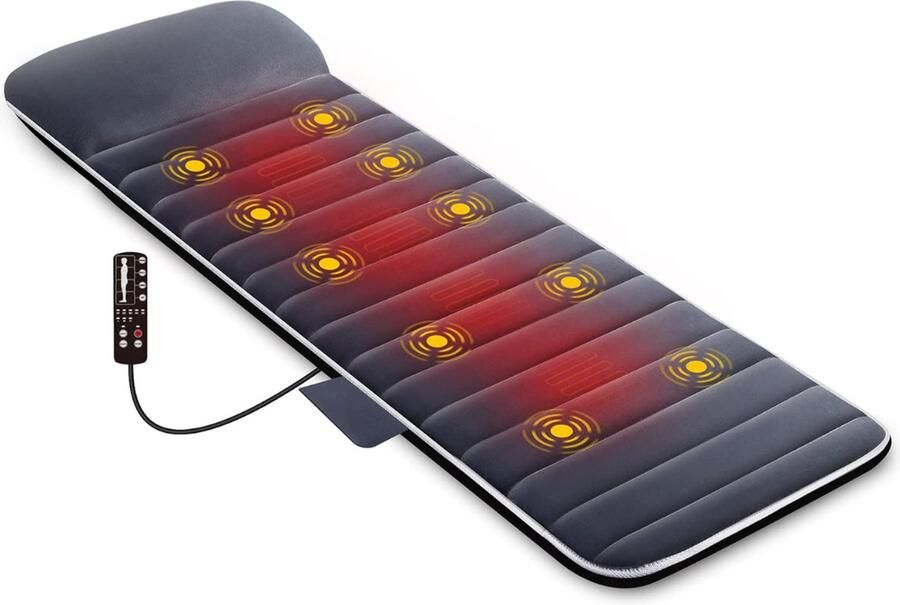 Massagemat Infrarood Verwarming 10 Standen Massagekussen Massage apparaat Voor Rug
