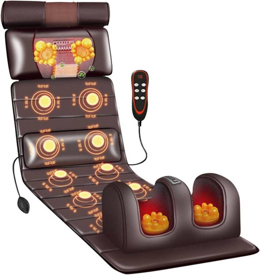 Massagemat met warmtefunctie acupressuurmat voor full-body massage verstelbare lumbale airbag verlichting van nek- en rugpijn massage matras