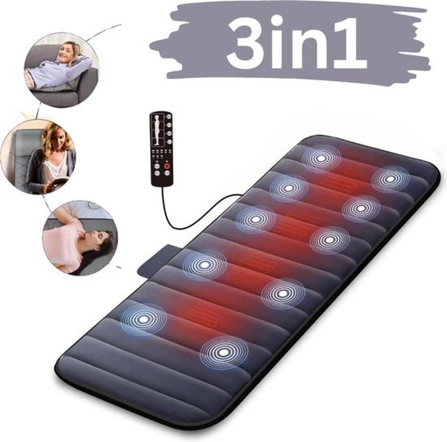 Massagematras Massage matras met warmte Massage matras Massage mat Volledig lichaam Vibratie