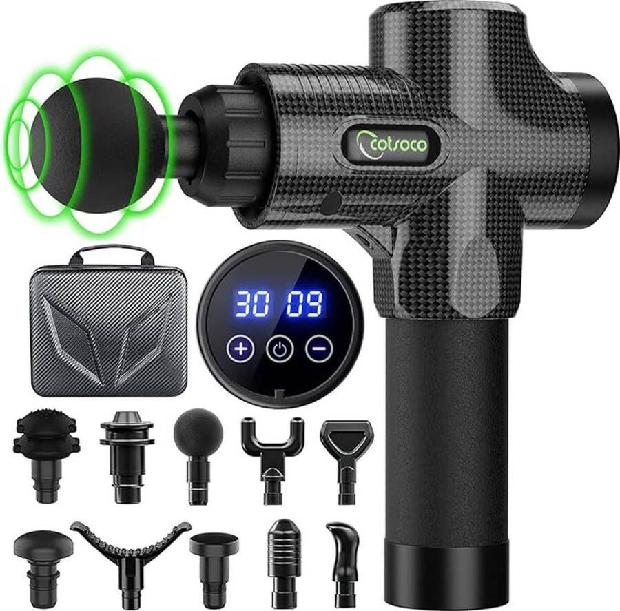 Massagepistool Diepweefselmassagepistool Voor Rug Nek en Schouder 30 Snelheden Stil Spiermassagepistool Krachtige Stimulator voor Spierpijnverlichting