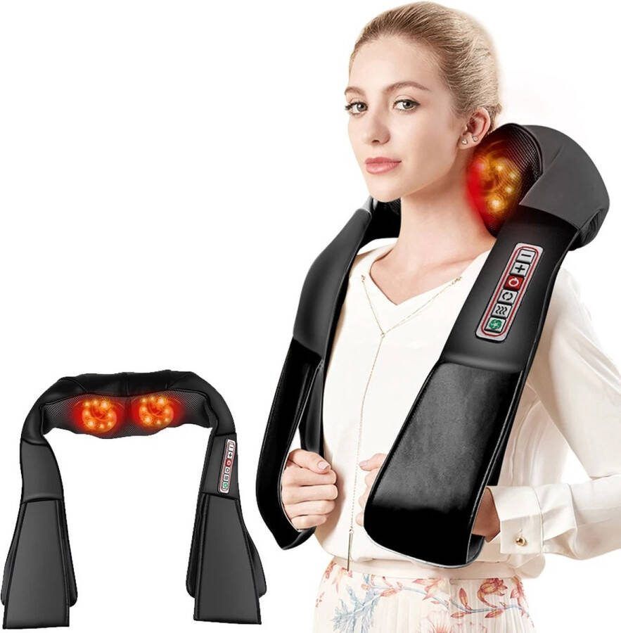 Massagesjaal Massage Sjaal Schouder Nek Rug Kneden Infrarood Verwarmt tot 45 graden In Auto Thuis- Werk 50x40cm