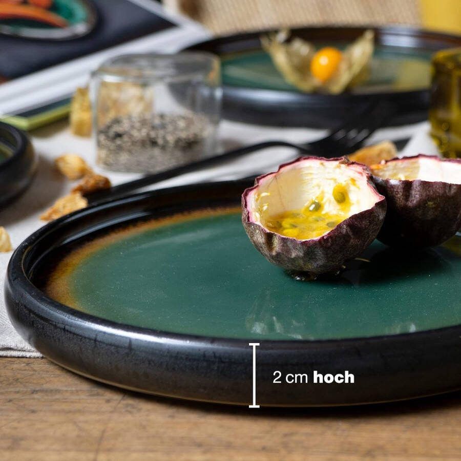 Massief 4 x kleine borden 21 cm bordenset als dessertborden taartborden ontbijtborden serviesset voor serveren Massieve 4 x kleine borden van 21 cm een bordenset voor dessertborden taartborden ontbijtborden een serviesset om te serveren