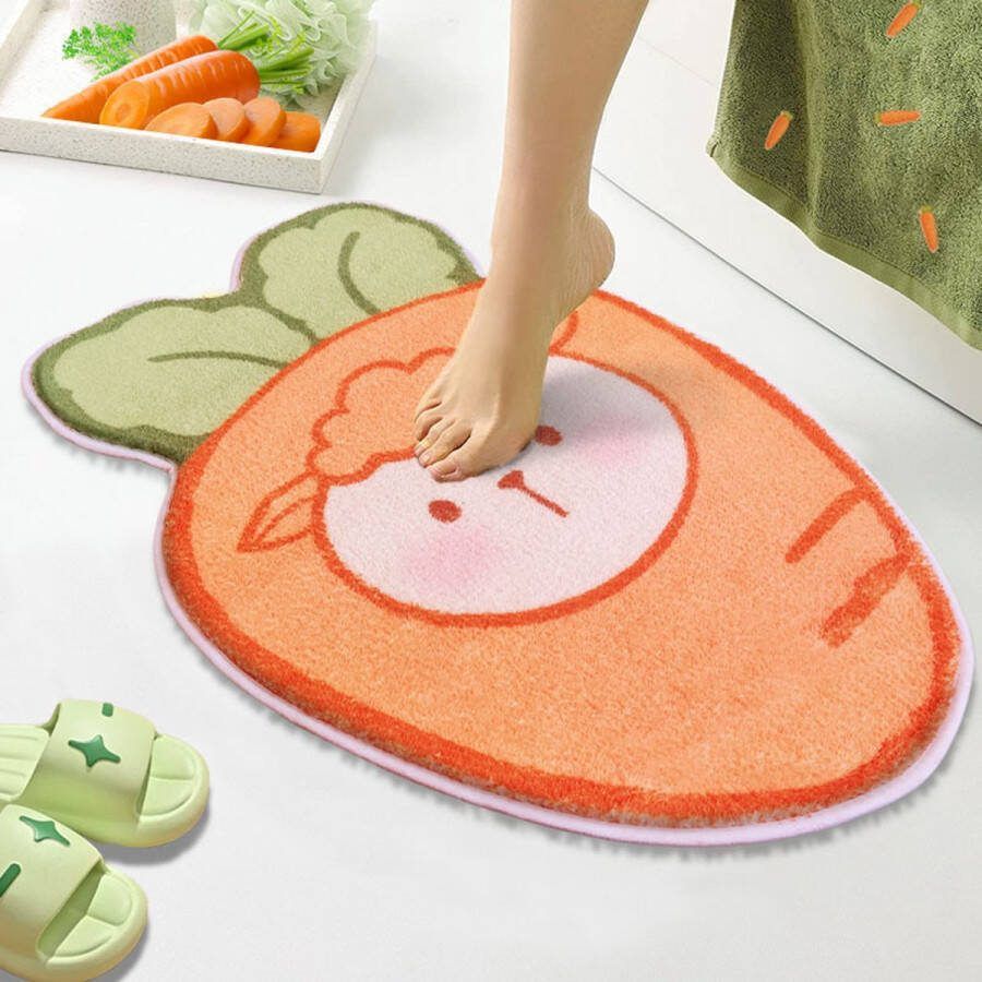 Mat Vloermat Lemon Vloerkleed Tapijt Kind Kinderkamer-Badkamers Badmat-Wasbaar Antislip-50*80cm-Wortel
