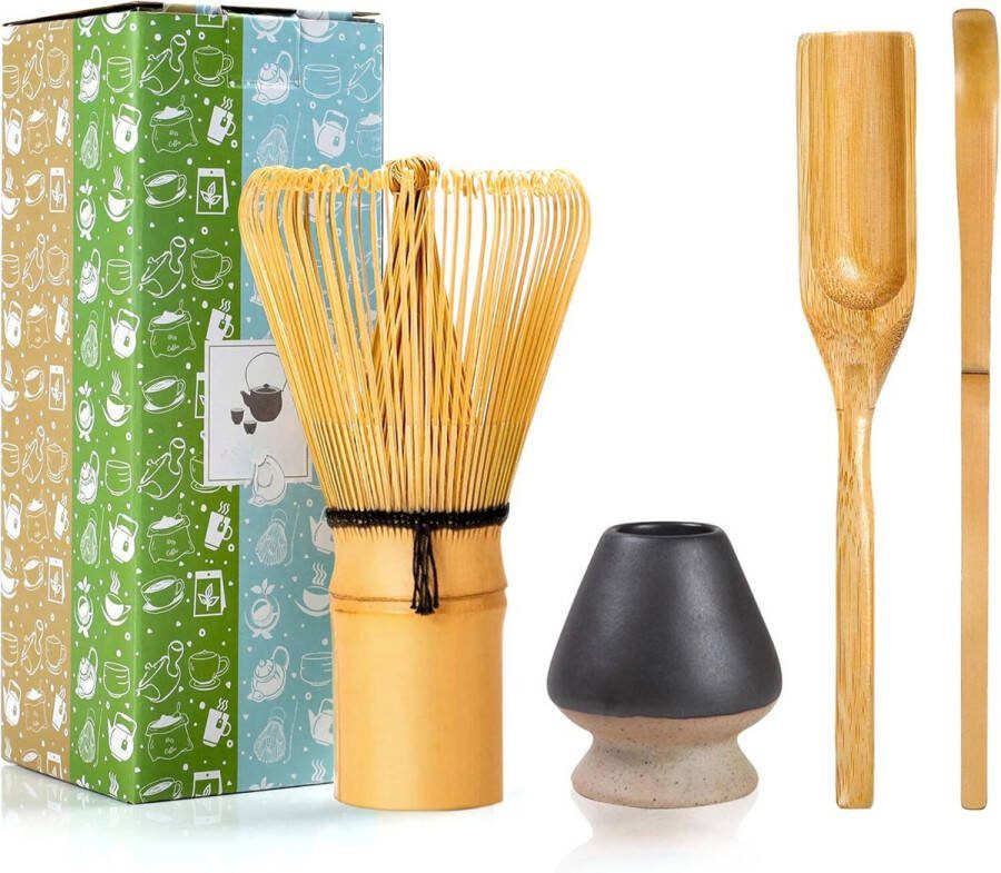 Matcha Klopper Set Matcha Whisk Bamboe Klopper Japanse Theeceremonie