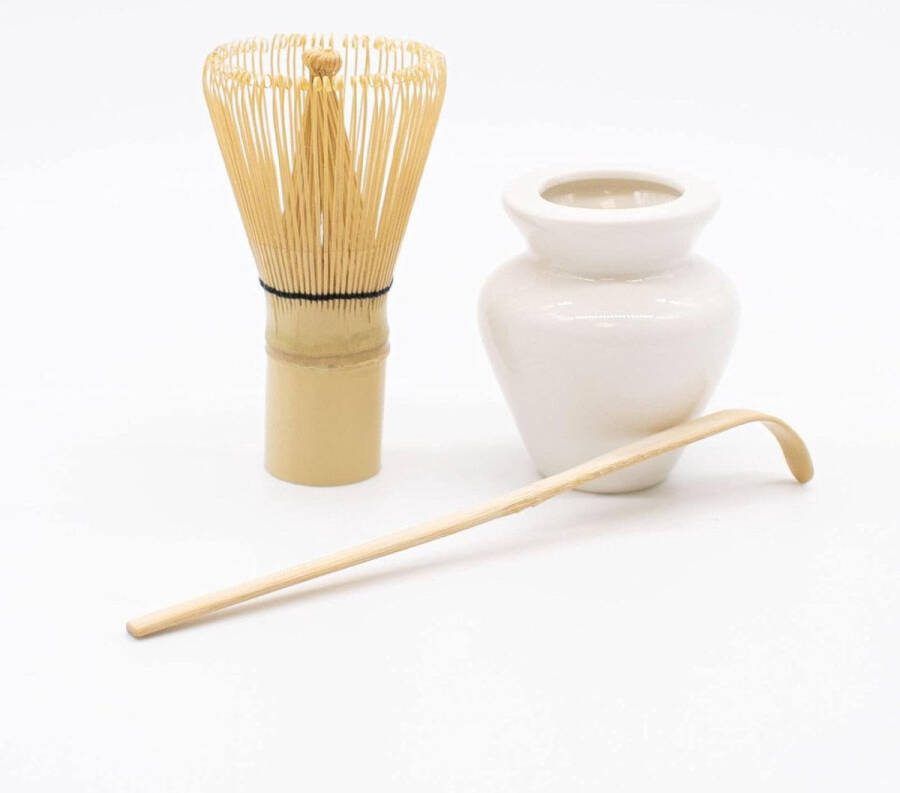 Matcha set bamboe garde Japanse Matcha groene thee set met lepel biologische schuimer
