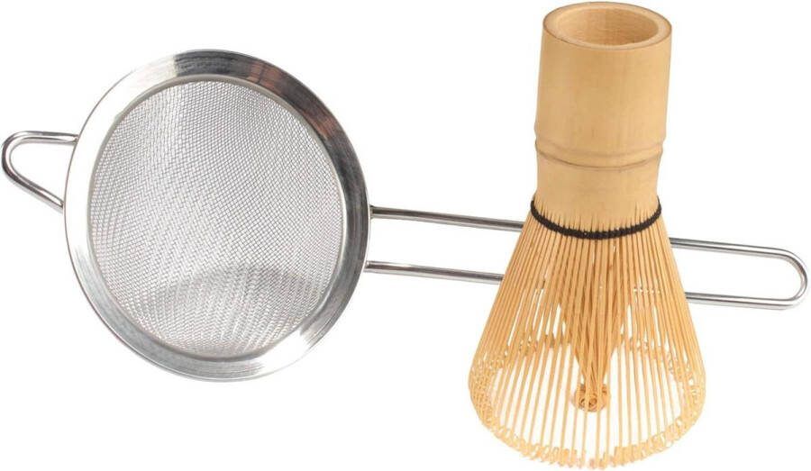 Matcha set Garde en Thee Zeef Japanse Thee Ceremonie Set met Matcha Schaal