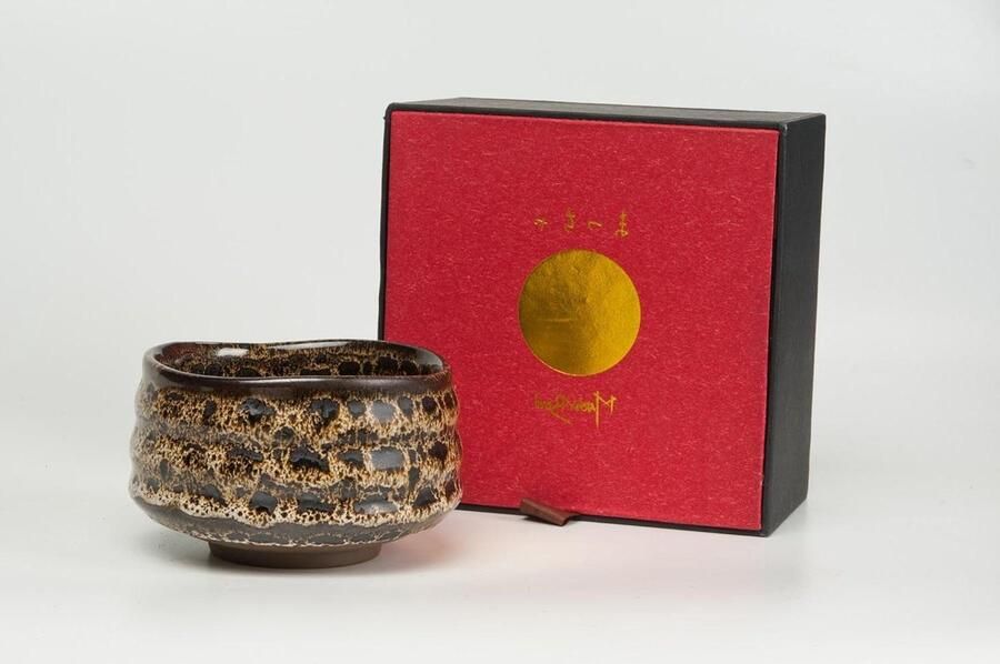 Matcha set Hyo Thee Kom Matcha Theeservies Matcha Serveerkom Gebakken Klei Japanse Kom Luipaardmotief Geschenkverpakking