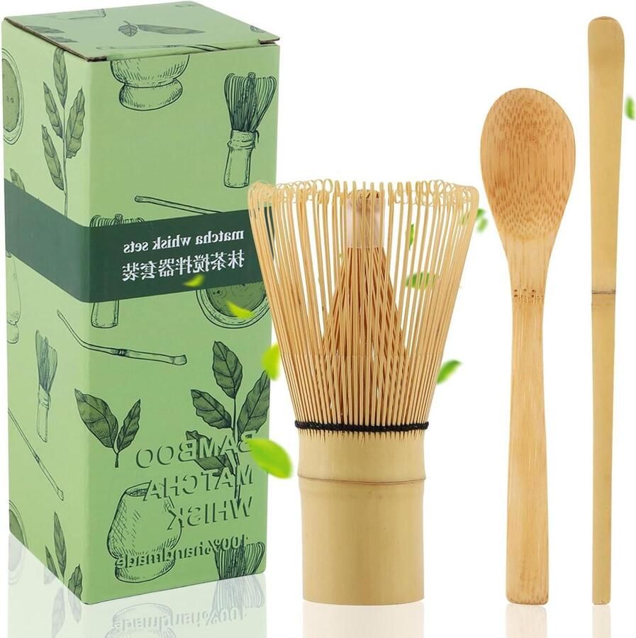 Matcha set Matcha bezem en lepelset Complete Matcha theeset Matcha theeceremonieset met bezem kom en lepel voor vrienden en familie