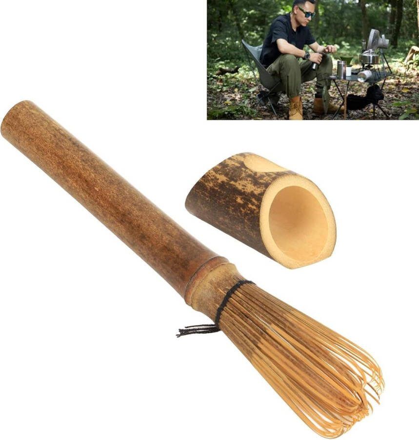 Matcha set Outdoor Camping Bamboe Garde Houder Matcha Thee Garde Set Bamboe Thee Stok Handige Borstel Tool Keuken Accessoires