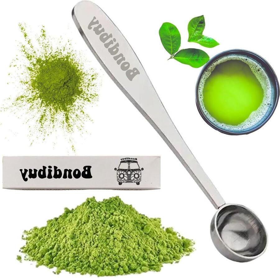 Matcha-thee maatlepel voor dosering van 1 gram roestvrij staal 18 8