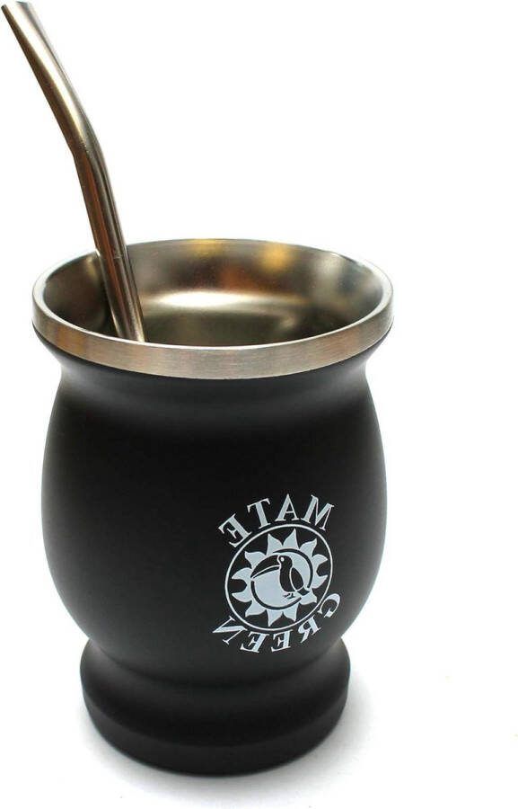 Mate Green Yerba Mate Theebekerset roestvrij stalen rietje dubbelwandige geïsoleerde beker vaatwasmachinebestendig duurzaam Yerba Mate Cup